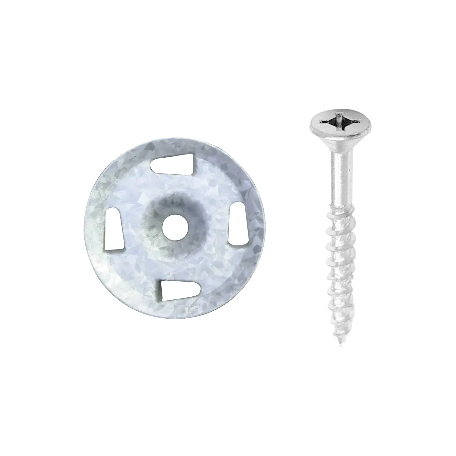 Canzeno galvanized washer with tabs and rust-free wallboard screw