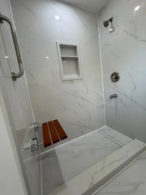 Tub to shower renovation in Mississauga, after Canzeno