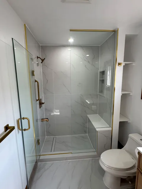 Tub to shower renovation in Mississauga, after Canzeno